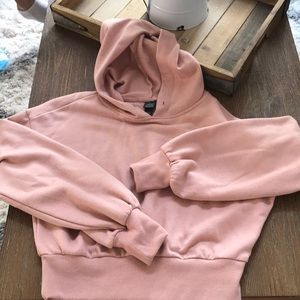 Pink semi Cropped Hoodie size S